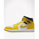 NIKE Jordan 1 Mid Shoes White/Yellow