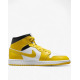 NIKE Jordan 1 Mid Shoes White/Yellow