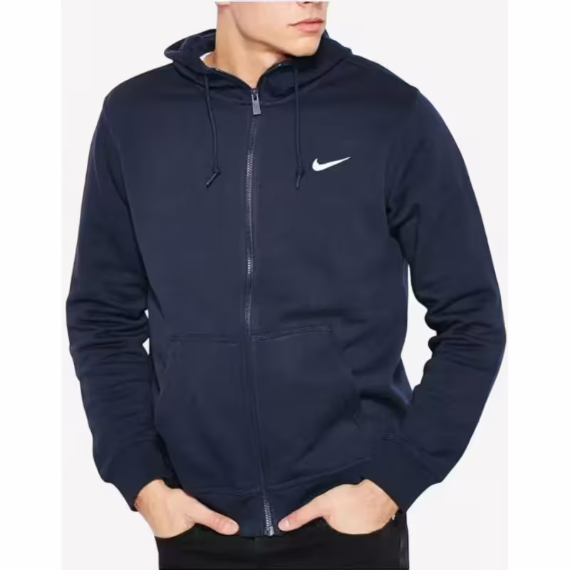 NIKE Club Swoosh Full-Zip Hoodie Navy