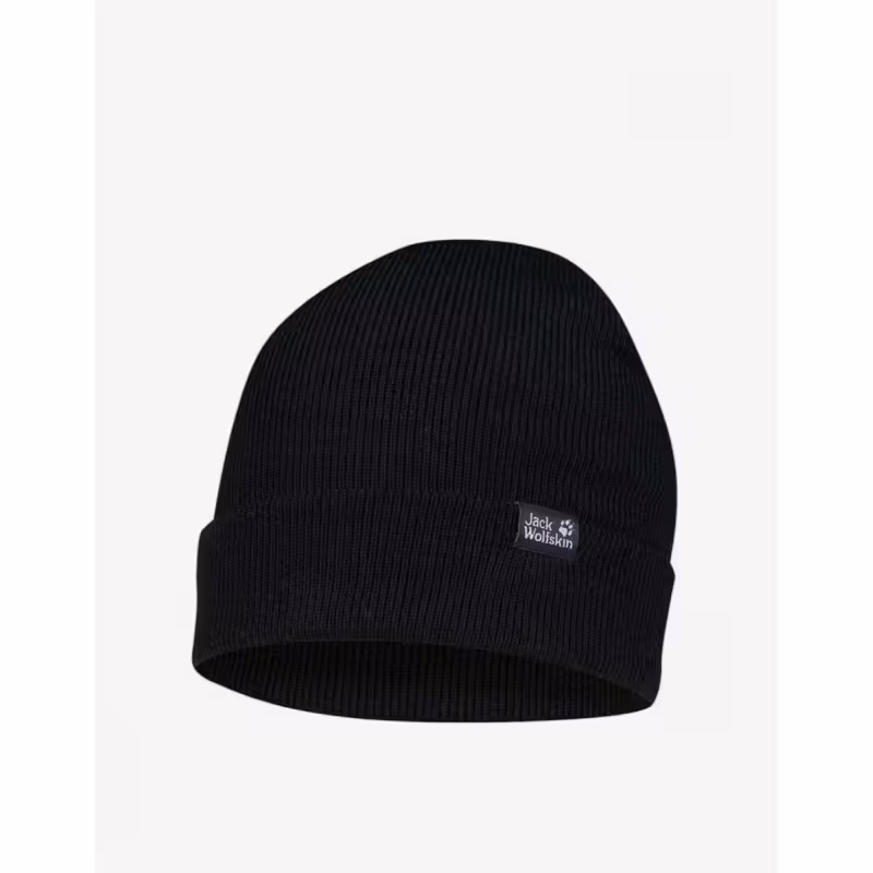 JACK WOLFSKIN Ribbed Beanie Black