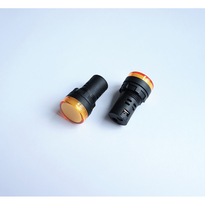 Индикаторна LED лампа жълта 220V 0,02A Ф22mm  