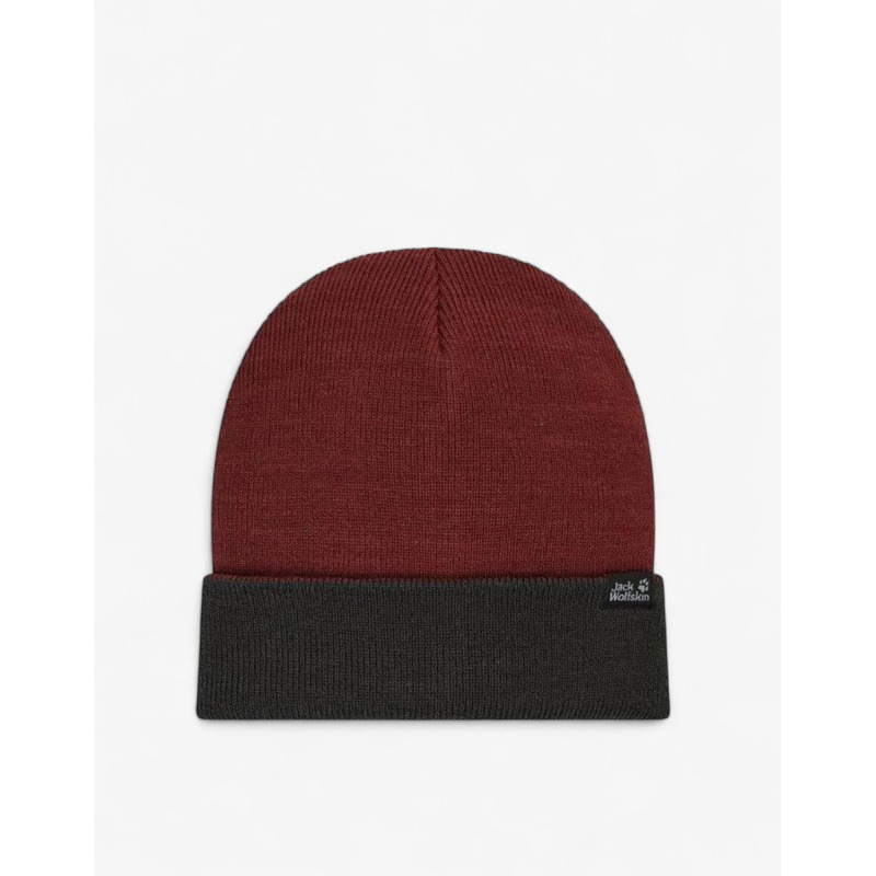 JACK WOLFSKIN Ribbed Beanie Red