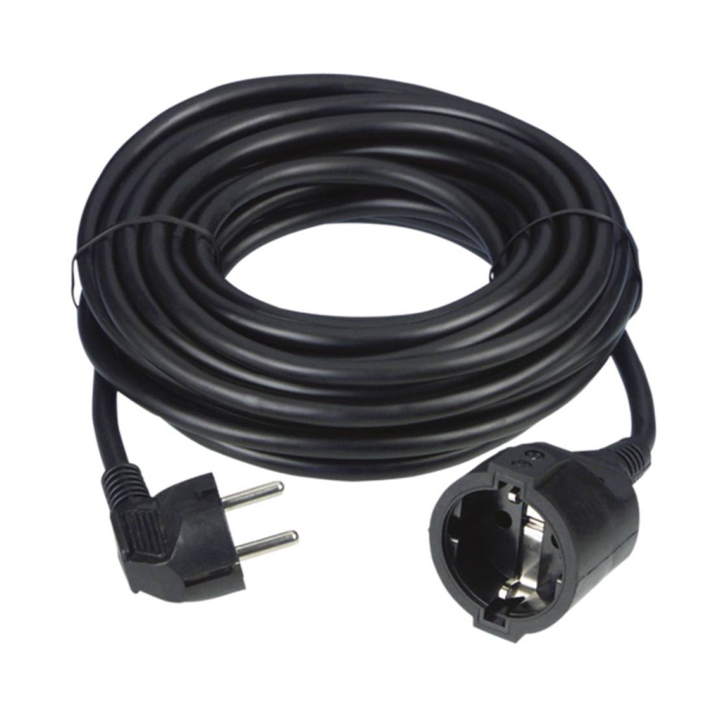 Удължител JY-3024, контакт "шуко", черен, 10m, 220VAC, 16A, 3x1,5mm2