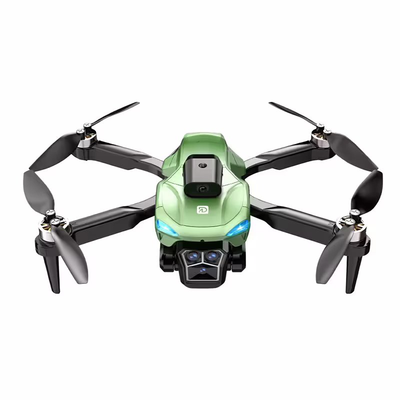 Сгъваем дрон с камера и сензори за препятствия, зелен цвят