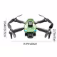 Сгъваем дрон с камера и сензори за препятствия, зелен цвят