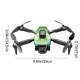 Сгъваем дрон с камера и сензори за препятствия, зелен цвят