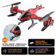 Сгъваем дрон с камера, сензори за препятствия и режим без глава, червен