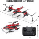Сгъваем дрон с камера, сензори за препятствия и режим без глава, червен