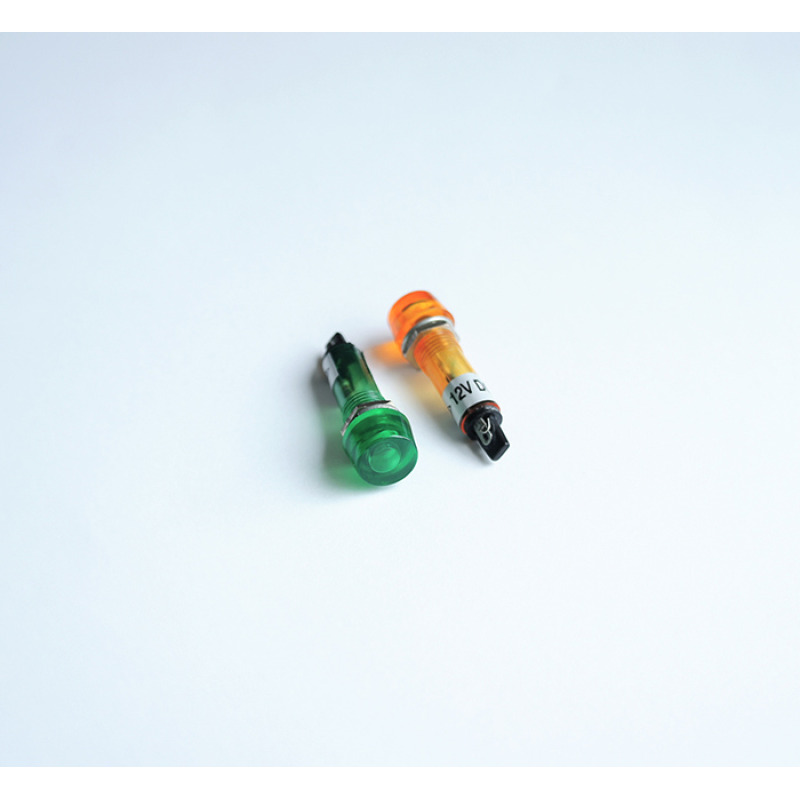 Индикаторна глим лампа плафон зелена 220V Ф10mm