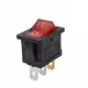 Ключ MRS-101, 2pin, 2 положения, червен, светещ, 250VAC, 5A, 19x13mm, SPST