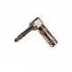 Букса ъглова за кабел, метална, STEREO, 6,3mm, JACK(м)