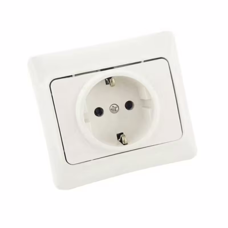 Български вътрешен контакт, закрит монтаж, единичен, 80x80mm