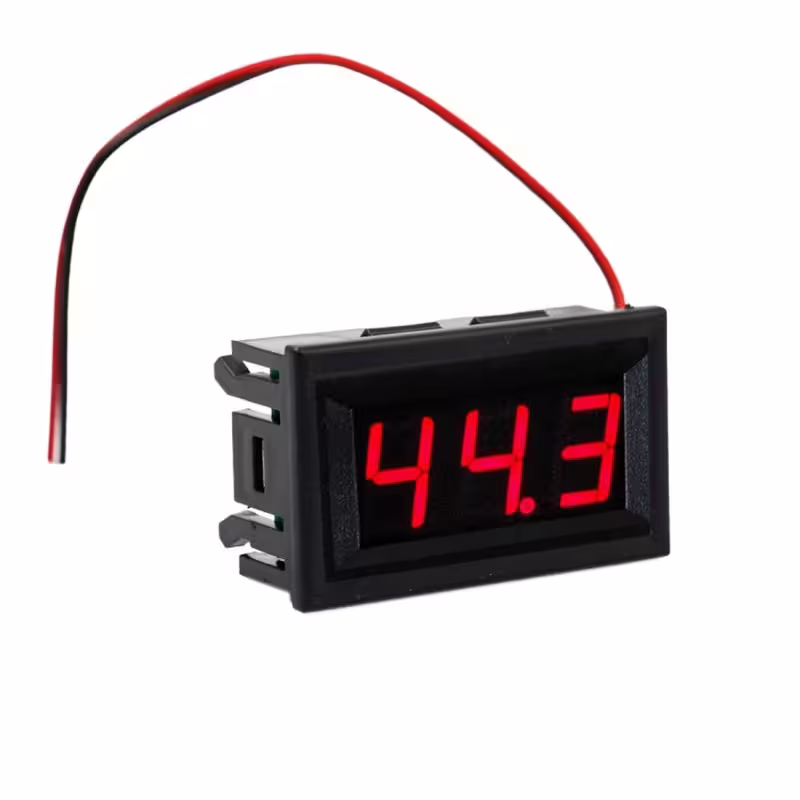 Волтметър за вграждане в панел, 3,2V, 30V, 45x26mm