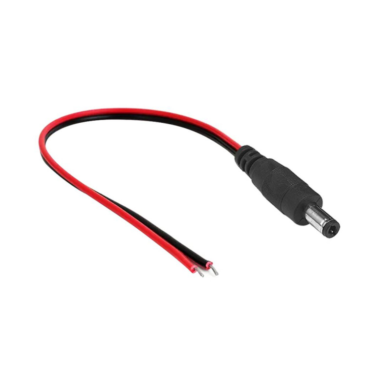 Захранващ кабел, 5,5x2,1мм(ж)/2 жила, 300mm