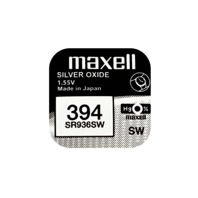 Сребърна плоска батерия MAXELL, 1,5VDC, 394A, (SR936SW)