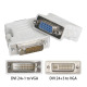 Букса преходна, VGA 15pin(ж), DVI 25pin(м)