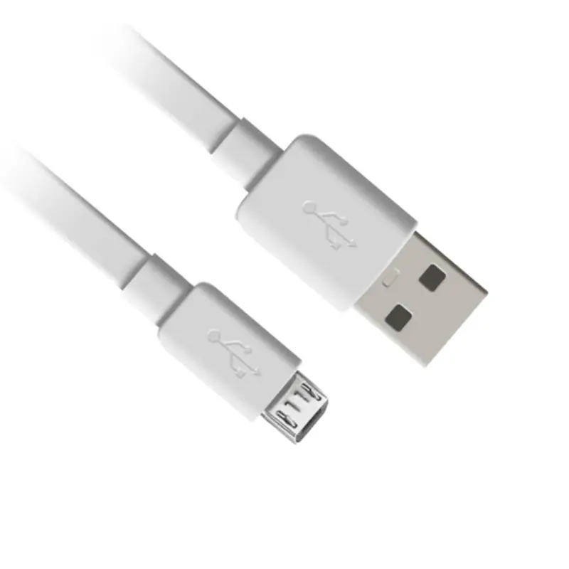 Кабел, бързо зареждане, бял, USB-A(м), MICRO USB(м), 1m, 2.1A