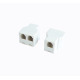 Розетка, кутия преходна, LAN, RJ45 8pin(ж), 2xRJ45 8pin(ж)