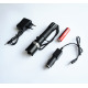 LED фенер комплект, акумулаторна батерия 18650,  касета за батерии 3xAAA, 1,5V, 3W