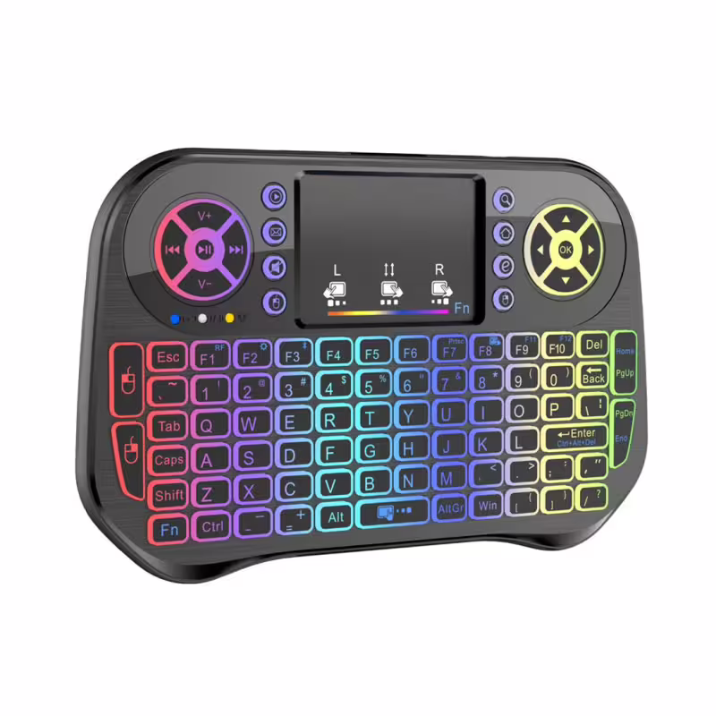 Безжична мини клавиатура, блутуут, тъч пад, светеща, лаптоп, телевизор, USB
