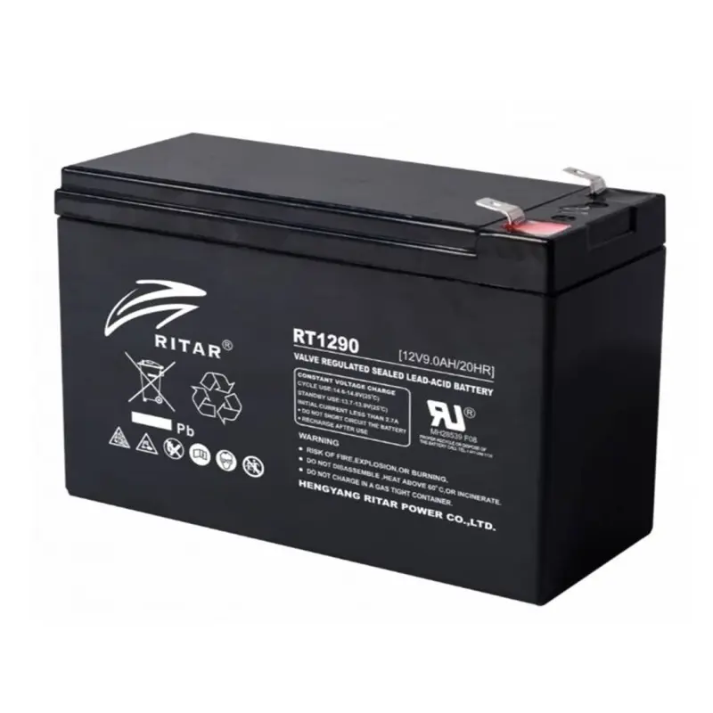 Акумулаторна, оловна батерия RITAR, 12VDC, 9AH, 38W, 151х65х94mm