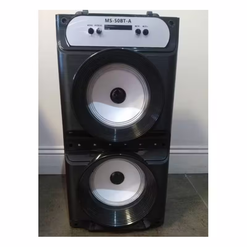 Преносима активна тонколона MS-50BT 2x6,5" с вграден усилвател, микрофонен вход и блутуут 20W