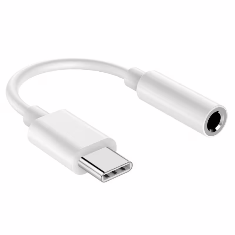 Кабел преходен, съвместиим със Samsung, Type-C(м), 3,5mm STEREO JACK(ж), 0,12m