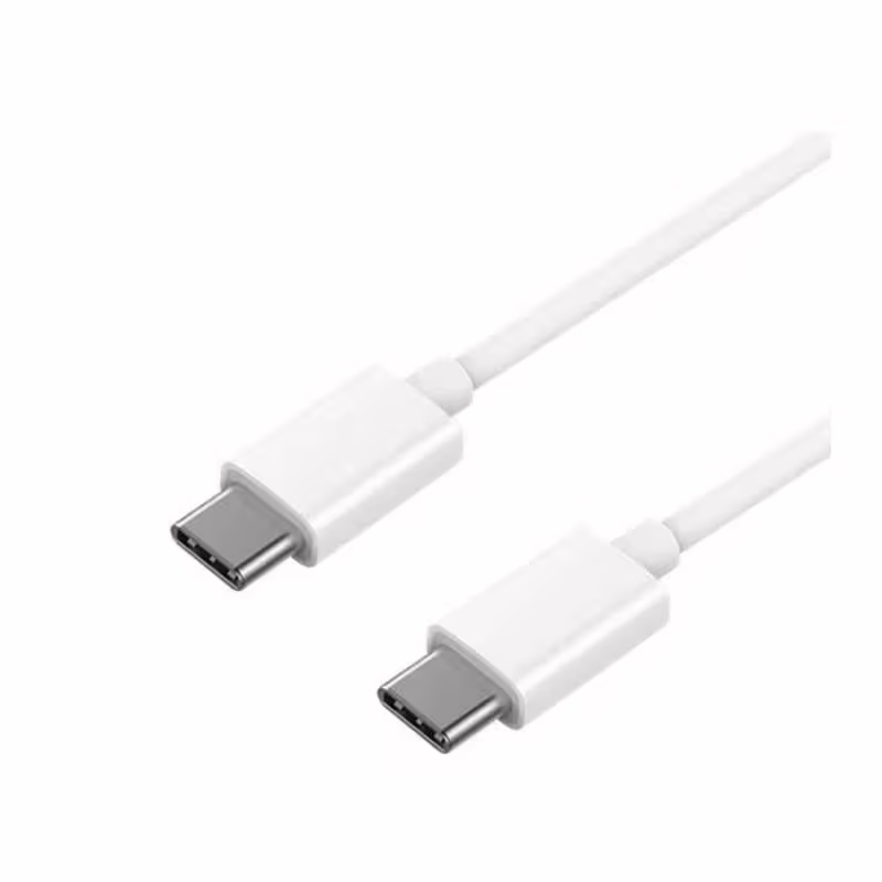 Кабел Type-C, бързо зареждане, силиконов, бял, 1m, 3A, 60W