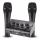 Миксер, пулт, 2 канален, 2 микрофонни входа, комплект 2 микрофона