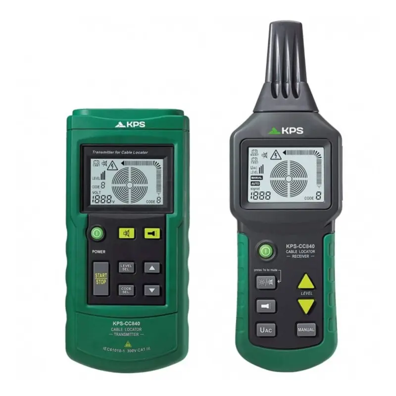 Тестер, тракер CC840 за електрически кабели, предавател и приемник