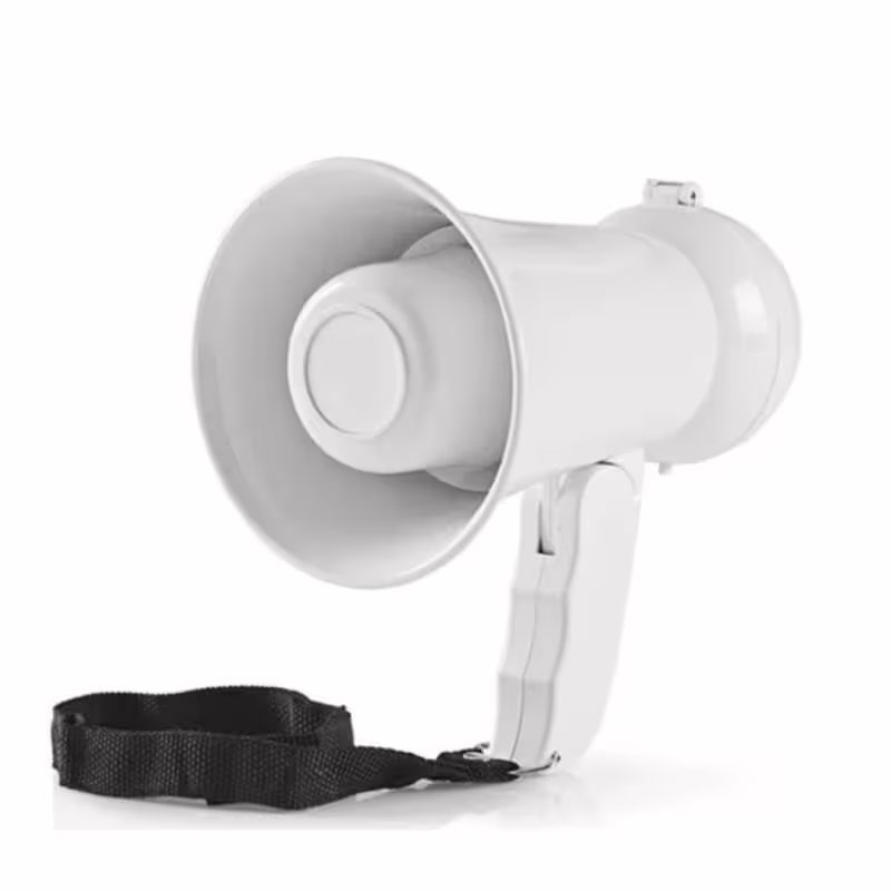 Мегафон 100WT, рупорен, сирена, 15W, 4xAA, 100m