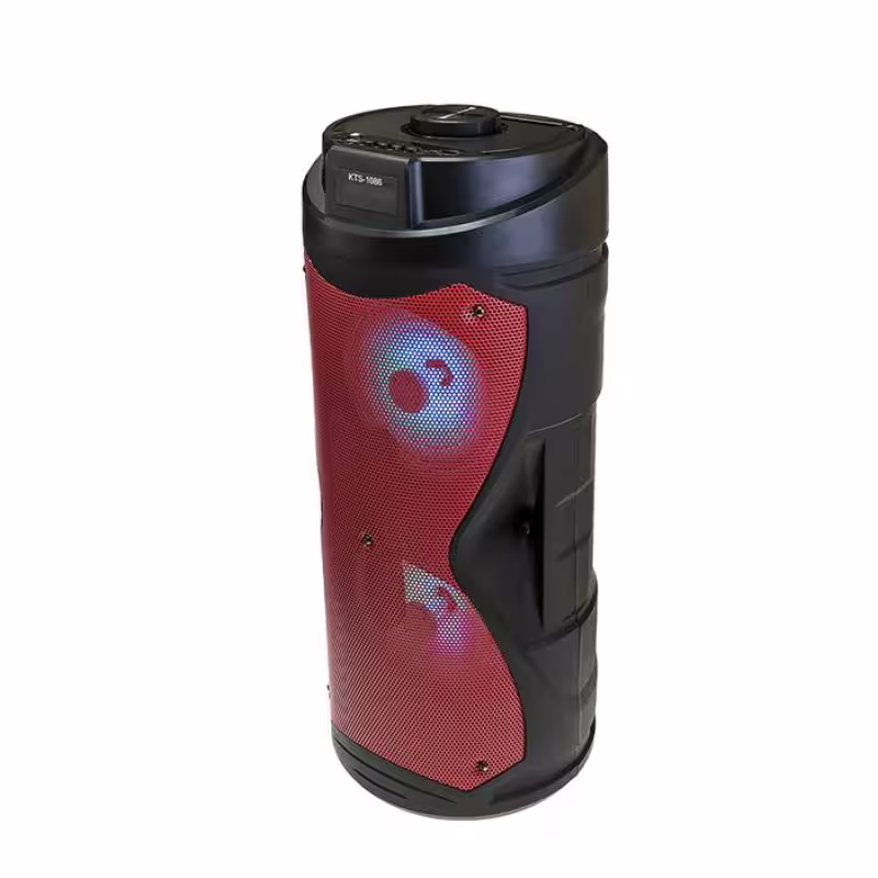 Преносима активна тонколона, KTS-1086 2x6,5", вграден усилвател, 1бр. микрофон, блутуут, 2x20W