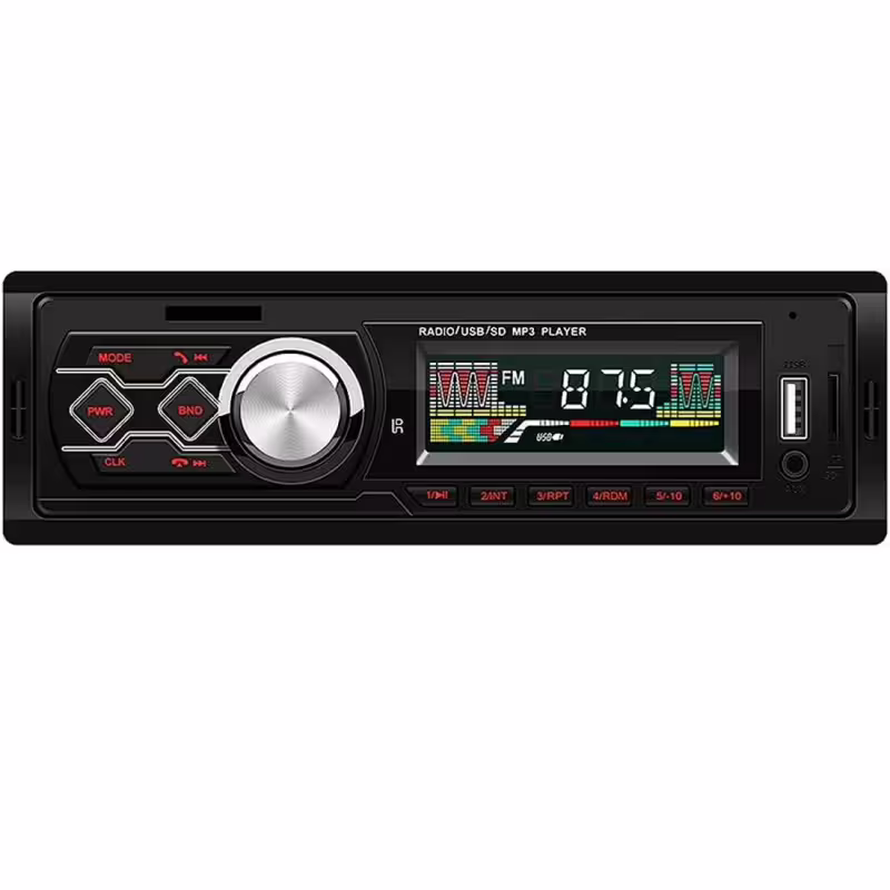 Автомобилен радио MP3 плеър, AUX, FM, TF, USB, BT, 4x45W, 12VDC