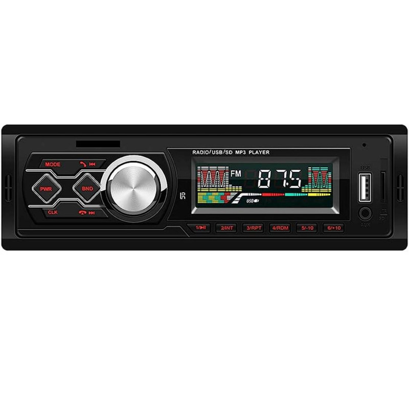 Автомобилен радио MP3 плеър, AUX, FM, TF, USB, BT, 4x45W, 12VDC