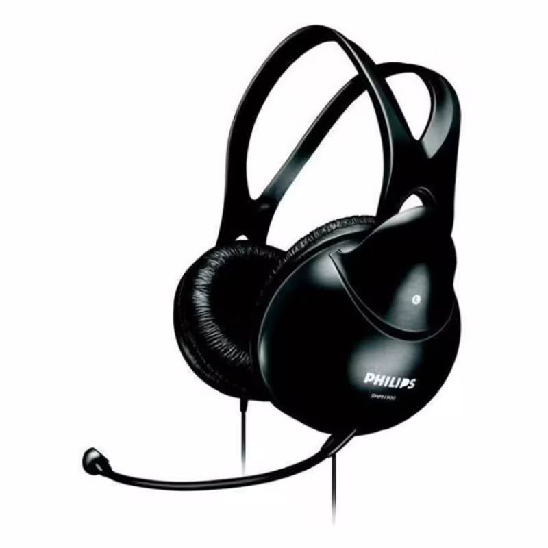 Слушалки SHM1900, стерео, кожени, с микрофон, 98dB