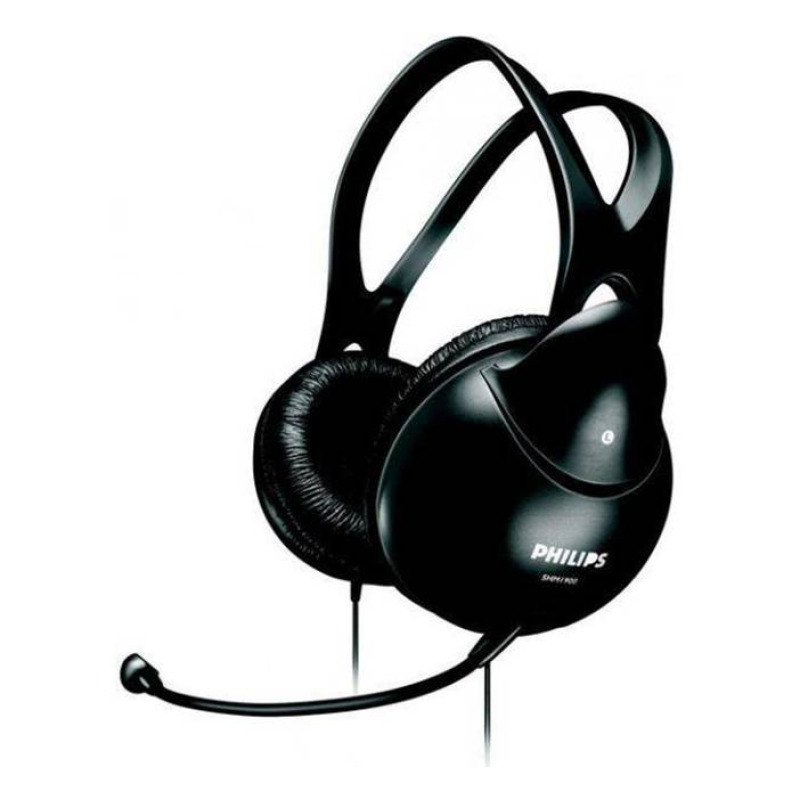 Слушалки SHM1900, стерео, кожени, с микрофон, 98dB