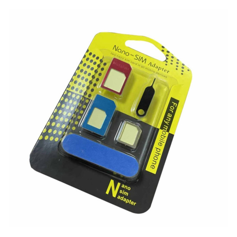 Комплект 5в1, адаптер за сим карти, игла за GSM и телефон, 45 бр.