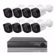 Комплект за видео наблюдение Lylu, 8 бр. камери с кабел, DVR, AHD, USB