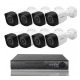 Комплект за видео наблюдение Lylu, 8 бр. камери с кабел, DVR, AHD, USB