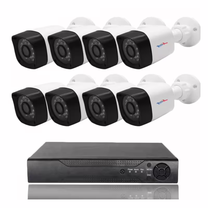 Комплект за видео наблюдение Lylu, 8 бр. камери с кабел, DVR, AHD, USB