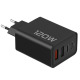 Мрежово зарядно PD002, бързо зареждане, 2xUSB, 2xType-c, от 5VDC до 12VDC, 120W