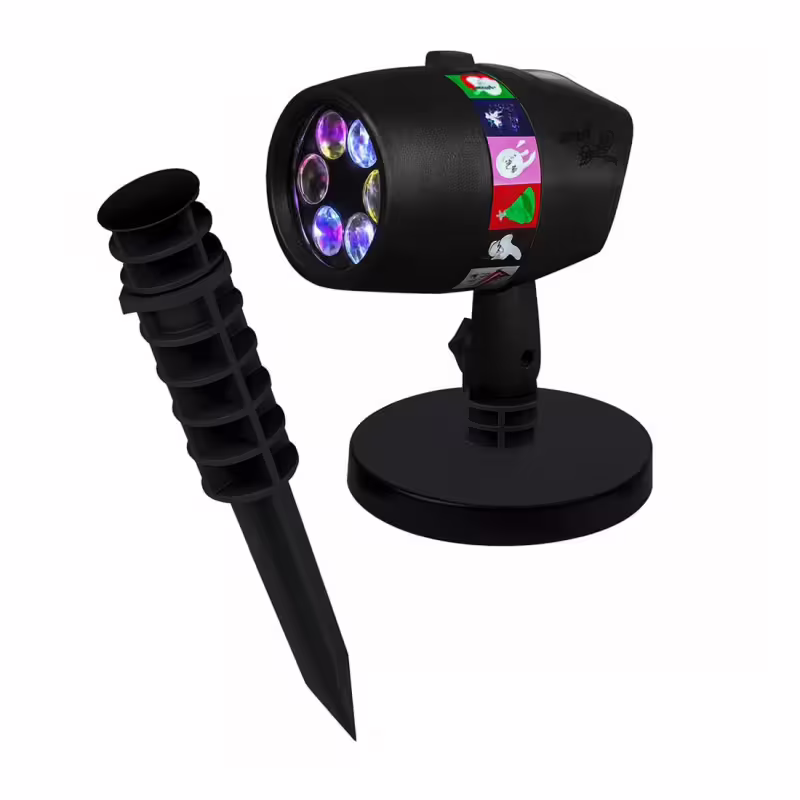 Лазерен проектор, LED, празнични светлинни ефекти, 12 приставки, 5VDC