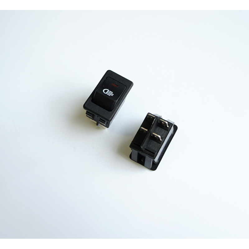 Автомобилен ключ ASW-17D, 4pin, 2 положения, светещ, черен, 12VDC, 28x22mm