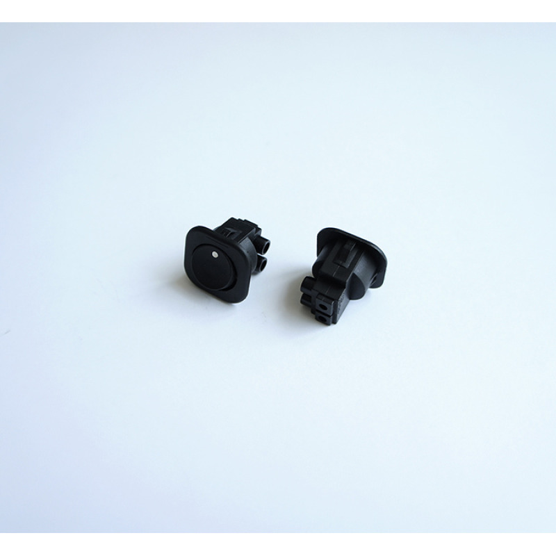 Ключ с клеми, 2pin, 2 положения, черен, 250V, 6A, Ф20mm