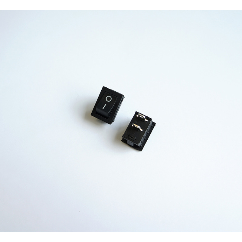 Ключ RS601, 2pin, 2 положения, черен, 250VAC, 10A, 19x13mm
