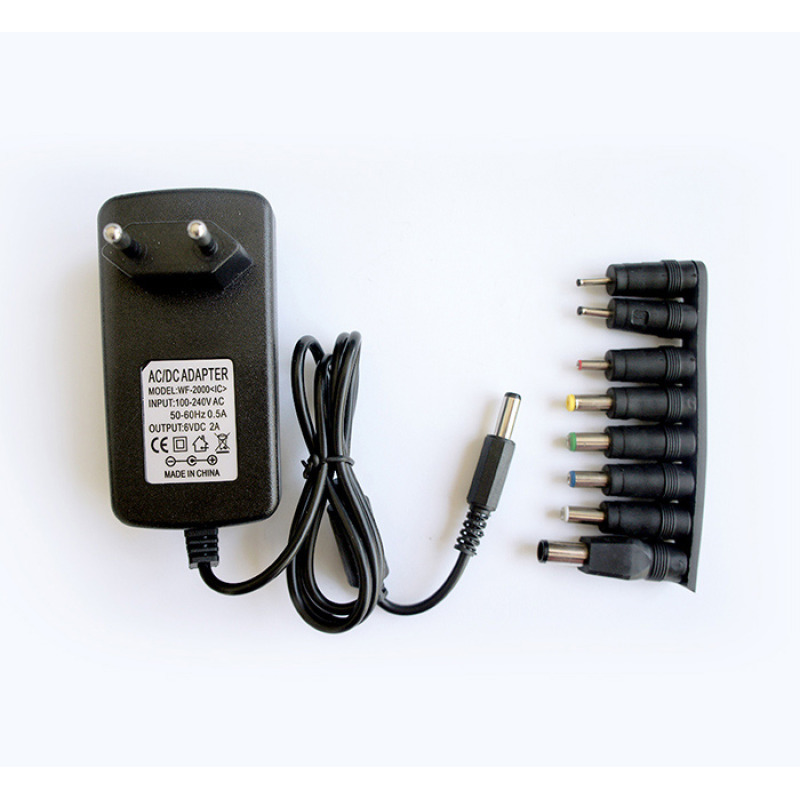 Адаптер за апарат за кръвно налягане стабилизиран с накрайници 6V 2A 12W