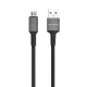 Кабел за данни DeTech DE-C39M, Micro USB, 1.0m, Черен - 40200