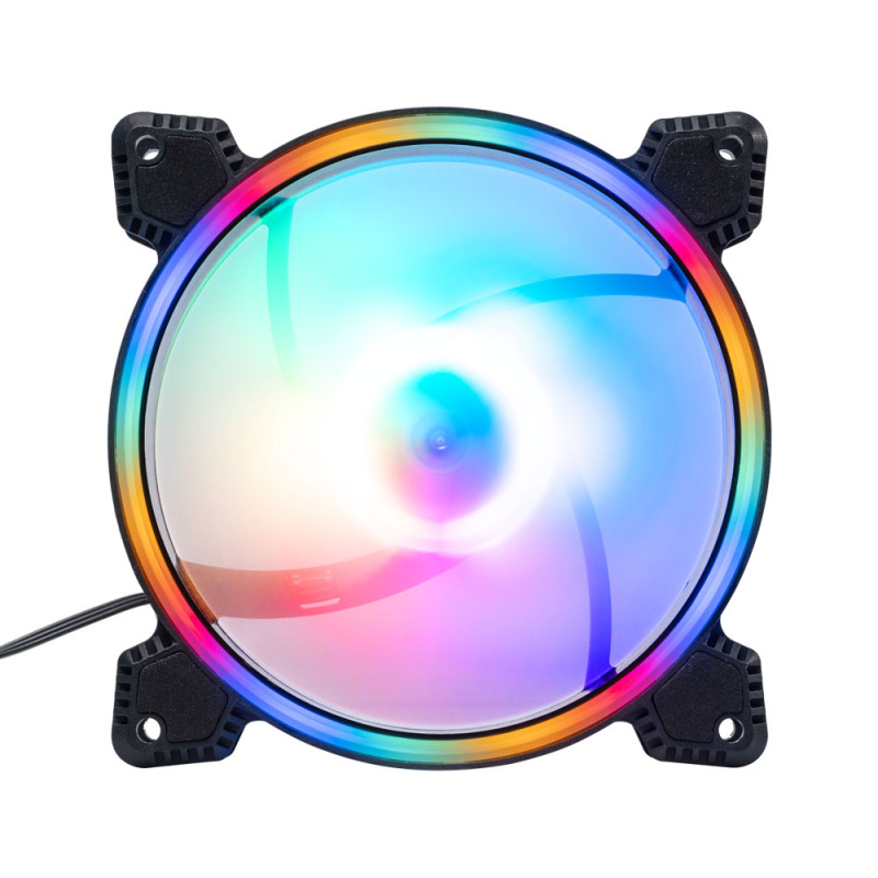 Вентилатор No brand, 120mm, LED, 3PIN/MOLEX, Черен - 63072