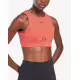 REEBOK Studio Beyond The Sweat Crop Top Orange