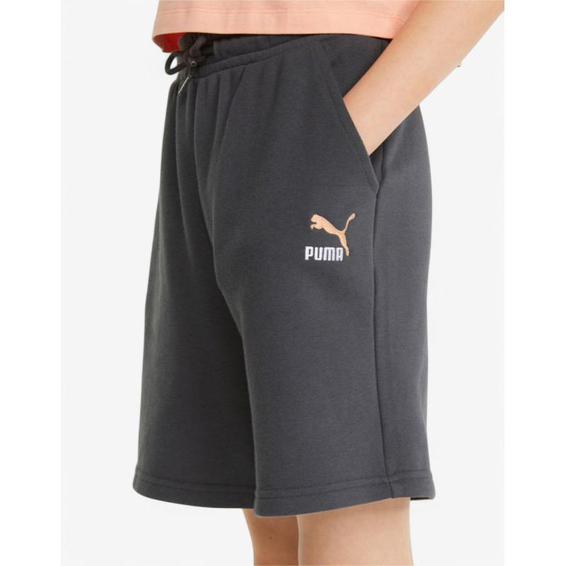 PUMA Relaxed Fit Youth Shorts Grey G